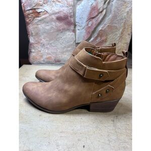 Union Bay Tilly Ankle Zippered Low Heel Booties Women’s Size 8.5M